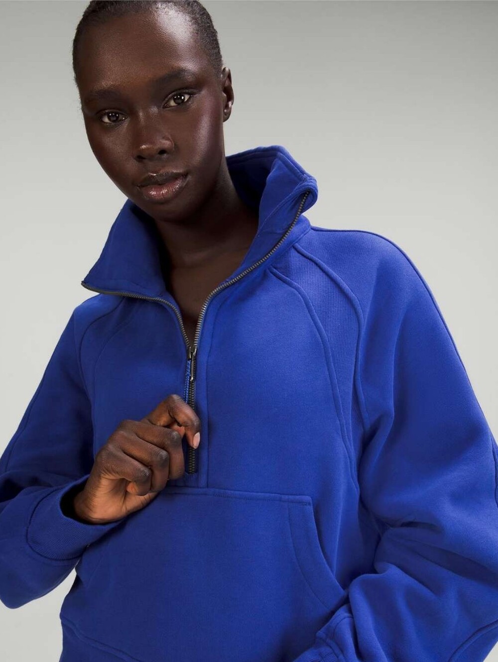 Lululemon Scuba Oversized Funnel Neck Half Zip In Psychic (Royal Blue)  M/L